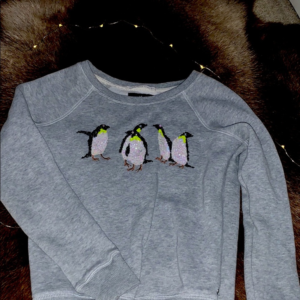 Sequin penguin sweatshirt🐧